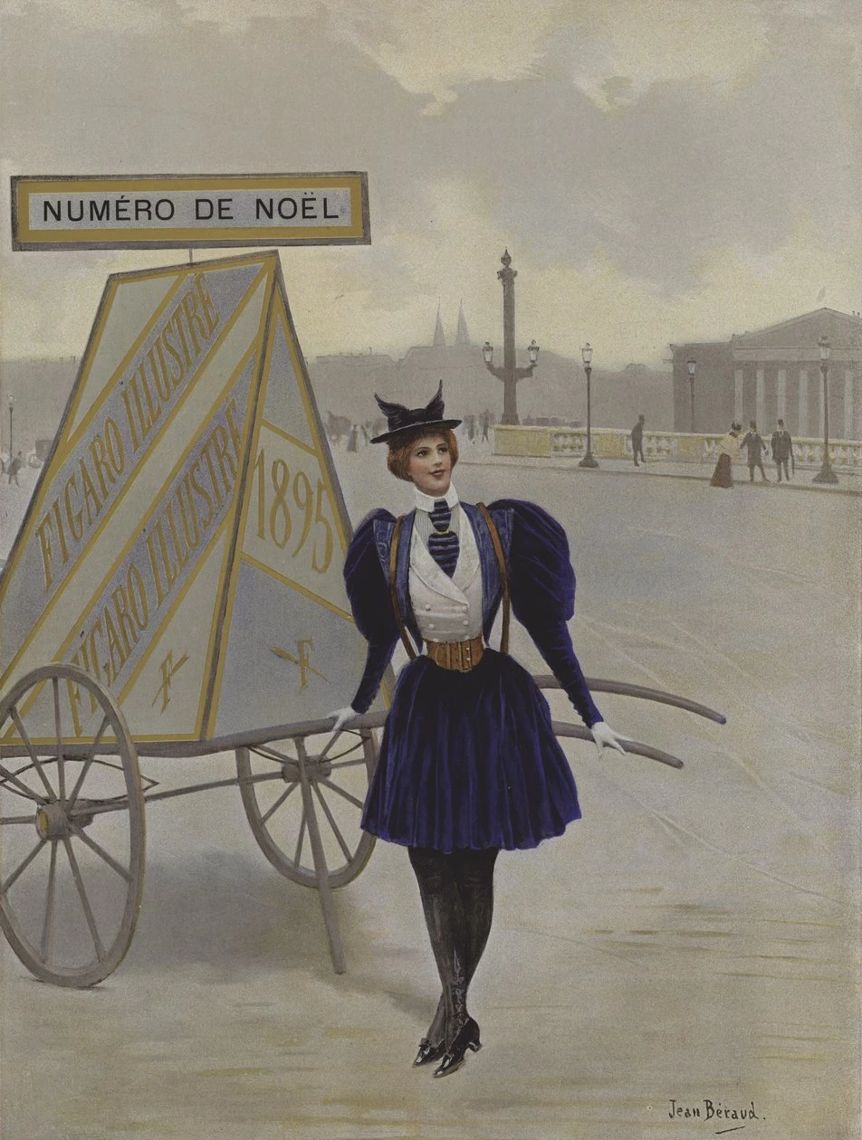 La pubblicità del futuro. Illustrazione di copertina da Le Figaro Illustré, dicembre 1895